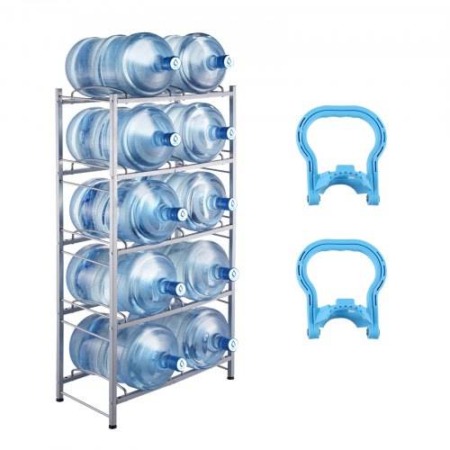 VEVOR Wasserkrughalter mit 5 Ebenen, 5-Gallonen-Wasserflaschenhalter, zweireihiges Wasserflaschenregal für 10 Flaschen, robustes Wasserkrugregal für