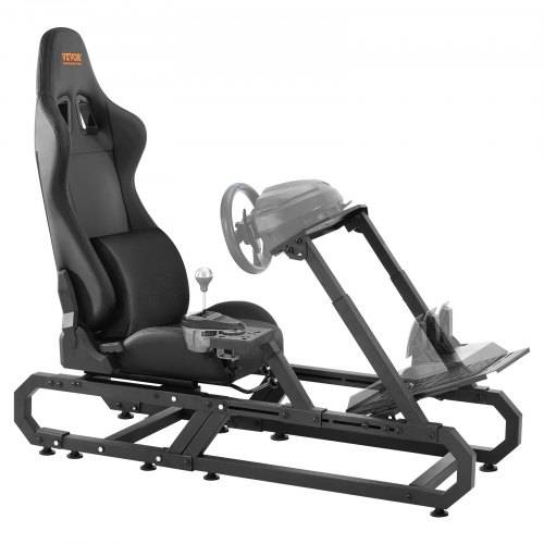 VEVOR Rennlenkradständer für Logitech G923/G920/G29, robustes Fahrsimulator-Cockpit aus Stahl _ Thrustmaster T248P, Lenkradhalterung höhenverstellb