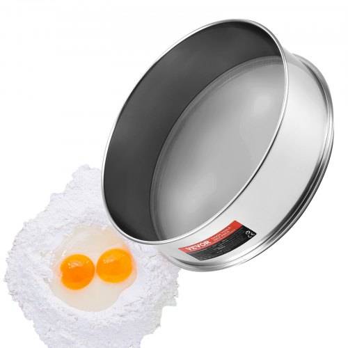 VEVOR Mehlsieb mit feiner Masche, 150 Maschen Mehlsieb, 304 Edelstahl Feinmaschiges Sieb in Lebensmittelqualität, 12,6" Feinmaschiges Sieb zum