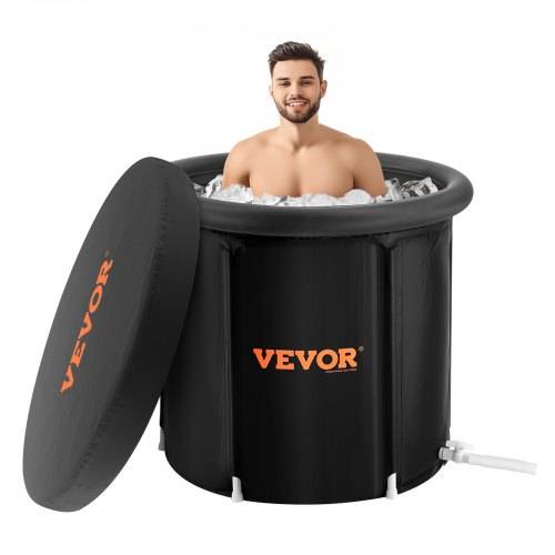 VEVOR Eisbadewanne, 85 cm langes Tauchbecken für Kaltwassertherapie für Sportler, tragbares Outdoor-Eisfass-Tauchbecken zur Erholung, 398 L aufblasb