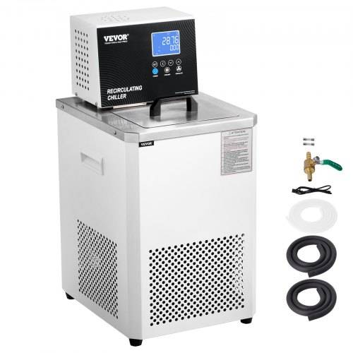 VEVOR Labor-Kühl-/Umwälzpumpe, 6 l Kühler für niedrige Temperaturen, Kühlflüssigkeit im Labor, -20 °C bis 100 °C, Umwälzpumpen-Kühler, LCD-D
