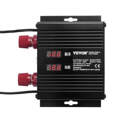 VEVOR 250 AMP Spannungsgesteuertes Trennrelais, 12 V/24 V, Universal VSR Spannungsempfindliches Relais Batterie Isolator, für Auto LKW ATV RV