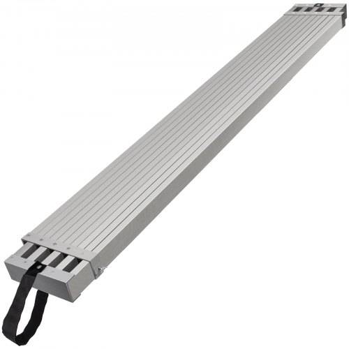 VEVOR Teleskop-Arbeitsplanke aus Aluminium, 2,74-4,57 m, 227 kg Tragkraft, 31,75 cm breite Aluminium-Gerüstplanke, Verlängerungs-Bühnenplanke mit