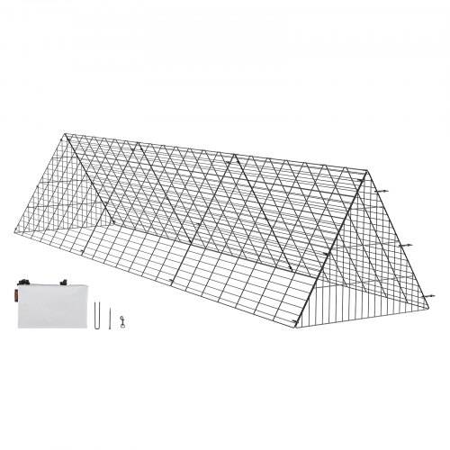 VEVOR Hühnertunnel, 300 x 71 x 61,5 cm Hühnerkäfig für den Hof, tragbare Hühnertunnel für den Au_enbereich, einfache Installation, Hühnerstall-
