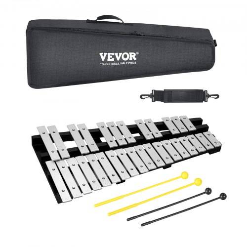 VEVOR Glockenspiel-Xylophon-Set mit 30 Tönen, Schlaginstrument mit Schlägeln, Trommelstöcken und Tragetasche, professionelles Glockenspiel-Xylophon