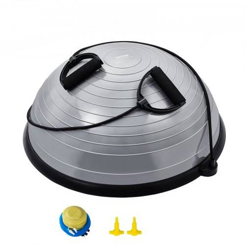 VEVOR Halb-Gymnastikball-Trainer, 584 mm Balance-Ball-Trainer, Stabilitätsball mit 300 kg Tragkraft, Yoga-Ball mit Widerstandsbändern und Fu_pumpe