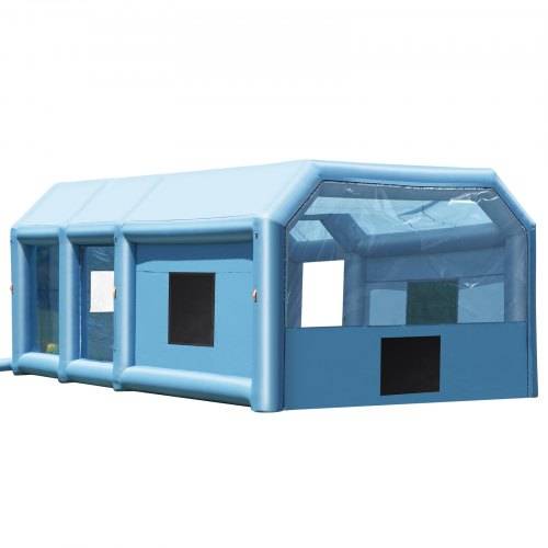 VEVOR Aufblasbare Lackierkabine, 8,5 x 4,8 x 3,3 m Aufblasbare Spritzkabine, mit 950+ 750 W Leistungsstarken Gebläsen & Luftfiltersystem