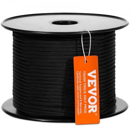 VEVOR Geflochtenes Nylonseil, 3/16 Zoll x 250 Fu_, 32 Stränge, 720 Pfund Bruchfestigkeit, Outdoor-Kletterseil, Baumpfleger-Kletterseil für Felswande