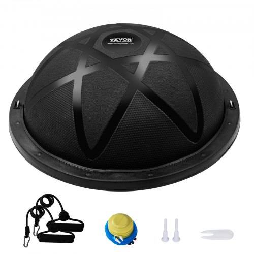 VEVOR Halb-Gymnastikball-Trainer, 23 Zoll Balance Ball Trainer, 660 lbs Tragkraft Stabilitätsball, Yoga-Ball mit Widerstandsbändern und Pumpe, Kraft