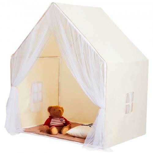 VEVOR Kinderspielzelt, Kinderzelt für Kinder von 1_5 Jahren, Kleinkinderzelt mit Matte und Zeltlampe, Zelt für Kinder mit Fenstern für drinnen und