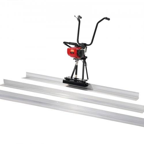 VEVOR Gasbeton-Estrichmaschine, 1830/2445/3370mm Aluminiumplatten-Geradekantenstangensatz, 4-Takt-Vibrationsmotor für Zement-Finishing mit Griffen