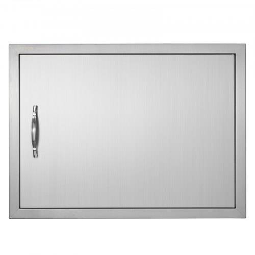 VEVOR Grill-Zugangstür, 685 x 508 mm, Einzelne Au_enküchentür, Flächenbündig Montierte Edelstahltür, Vertikale Wandtür mit Griff, für Grillins