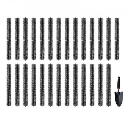 VEVOR Dachrinnenbürste, 24,4m Gesamtlänge, _110m, Dachrinnenreinigungswerkzeug, bodennahe Dachrinnenbürste, Laubschutz für 12,7cm Dachrinnen, entf