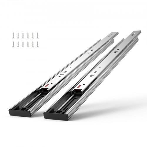 VEVOR Schubladenführungen 10 Paar Kugelauszüge 508 mm geräuschlos sanft schlie_end 45,4 kg Seitenmontage Stahlführungsschiene Vollauszug für Rega