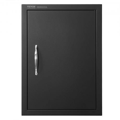 VEVOR Grill-Zugangstür, 415 x 570 mm, Einzelne Au_enküchentür, Flächenbündig Montierte Kaltplattentür, Vertikale Wandtür mit Griff, für Grilli