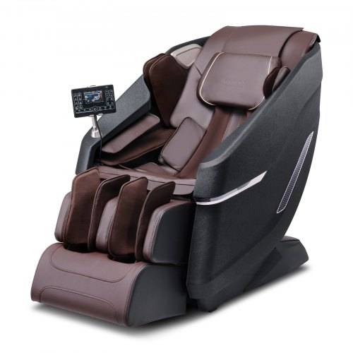 VEVOR Massagesessel mit flexibler SL-Schiene, 3D-Ganzkörper-Shiatsu-Massagegerät, Schwerelosigkeit, 10 bis 18 Automatikmodi, Heizung, Bluetooth-Laut