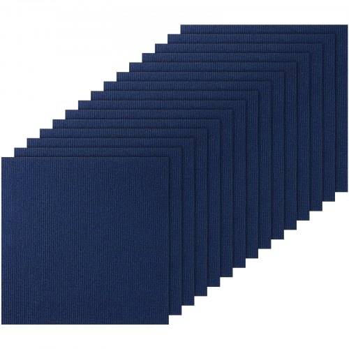 VEVOR Teppichfliesen zum Abziehen und Aufkleben, 61 x 61 cm, selbstklebende Teppichbodenfliesen, weich gepolsterte Teppichfliesen, DIY-Installation