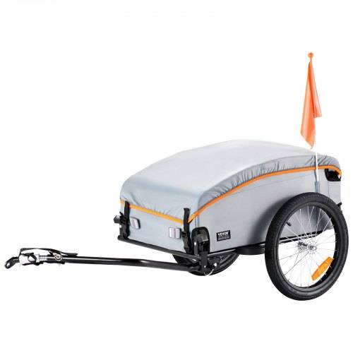 VEVOR Fahrradanhänger 45 kg, Lastenanhänger 1350 x 630 x 525 mm, Transportanhänger, faltbarer Fahrrad Lastenanhänger kompakter Stauraum mit Univer