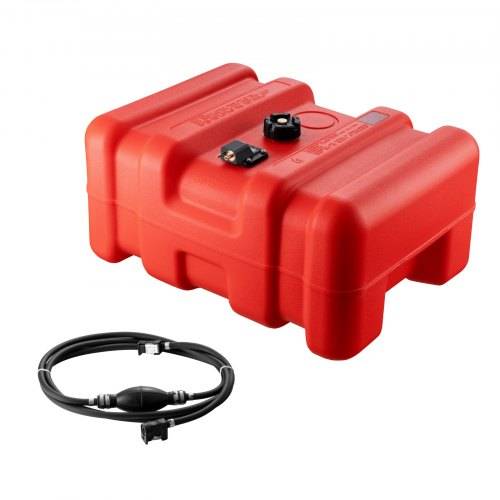 VEVOR Marine-Kraftstofftank, 55 L, tragbarer Bootstank mit Au_enbordmotor, Kunststoff-Au_enbord-Kraftstofftank für Marineboote mit Schlauch, leicht
