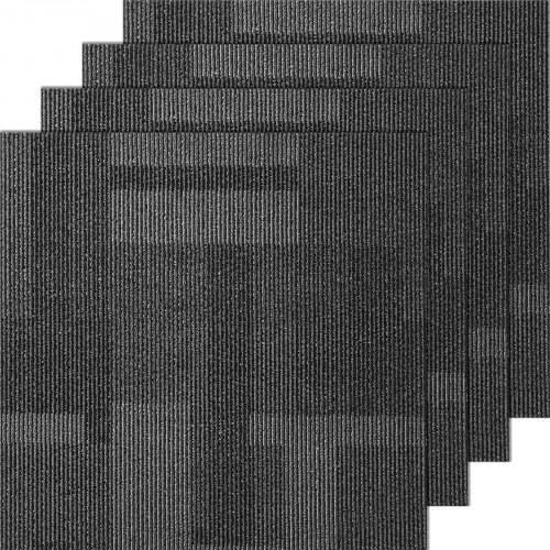 VEVOR Teppichfliesen, 610 x 610 mm, Teppichboden mit angebrachter Polsterung, weich gepolsterte Teppichfliesen, einfache DIY-Installation für