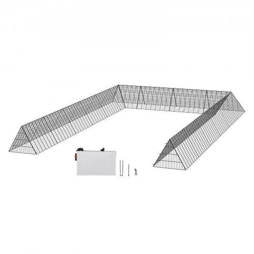 VEVOR Hühnertunnel, 600 x 400 x 61,5 cm, Hühnerstall für den Hof, tragbare Freilaufgehege für drau_en mit Eckrahmen, 2 Sets, geeignet für Hühner