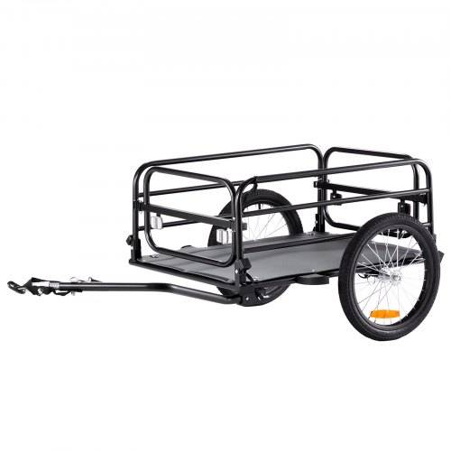 VEVOR Fahrradanhänger, 72 kg Tragkraft, robuster Fahrradwagen, kompakte Aufbewahrung und Schnellverschluss mit Universalkupplung, 40,6 cm Räder, pas