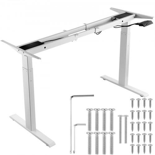 VEVOR Schreibtisch Gestell mit Doppelmotor, einstellbare Höhe 70-117 cm und Länge 110-178 cm, elektrisch verstellbares Tischgestell, ergonomische DI