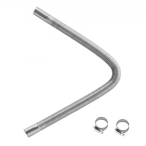VEVOR Abgasrohr Standheizung flexibler Abgasschlauch 59 cm für Auto-Dieselheizung mit 2 Klemmen, Edelstahl Auspuffrohr mit Φ 25 mm Querschnitt für