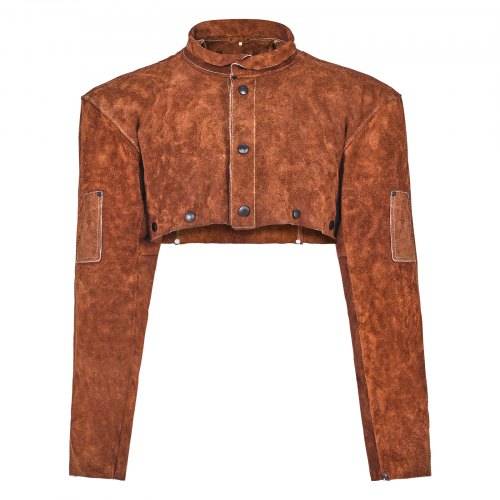 VEVOR Schwei_erumhang, 278x533x610 mm, flammhemmender Sicherheitsumhang aus Rindsleder, hitzebeständige Arbeitsbekleidung, zum Schwei_en, Schmieden