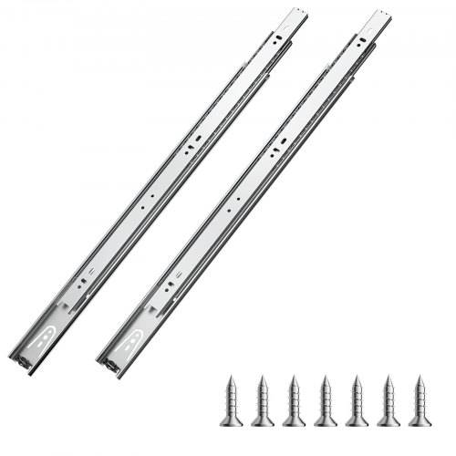 VEVOR Schubladenführungen, 50 cm, 10 Paar ausziehbare Schubladenschienen mit Kugellager, 45 kg Tragkraft, robuste seitlich montierte