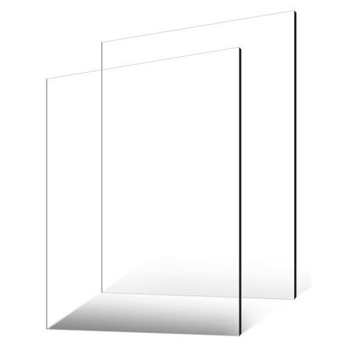 VEVOR Plexiglas-Acrylplatte, 2er-Set Kunststoffplatten, 610x914 mm, 6 mm dick, transparentes Kunststoffglas für Bastelprojekte, Ersatzglas für Bilde