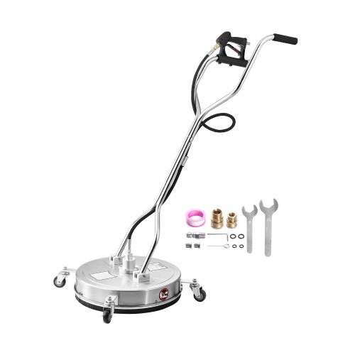 VEVOR Hochdruckreiniger _520 mm Oberflächenreiniger, Flächenreiniger aus Edelstahl mit 4 Rädern, 310 bar, 3/8-Zoll-Schnellanschluss, 2 Sprühdüsen