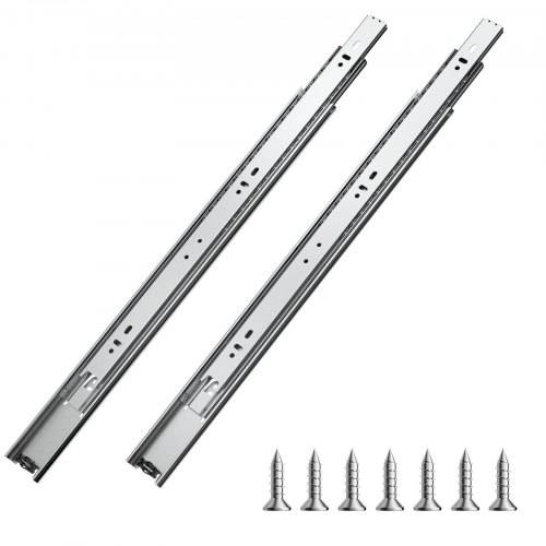 VEVOR Schubladenschienen, 45 cm, 10 Paar ausziehbare Schubladenführungen mit Kugellager, 45 kg Tragkraft, robuste seitlich montierte