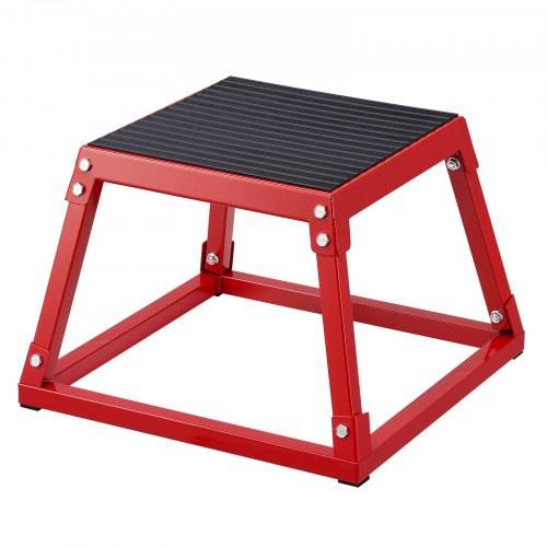 VEVOR Plyometrische Sprungbox, 305 mm Plyo-Box, Plyometrische Plattform Plyobox Rot, Rutschfeste Fitness-_bungs-Step-Up-Box für Heimtraining