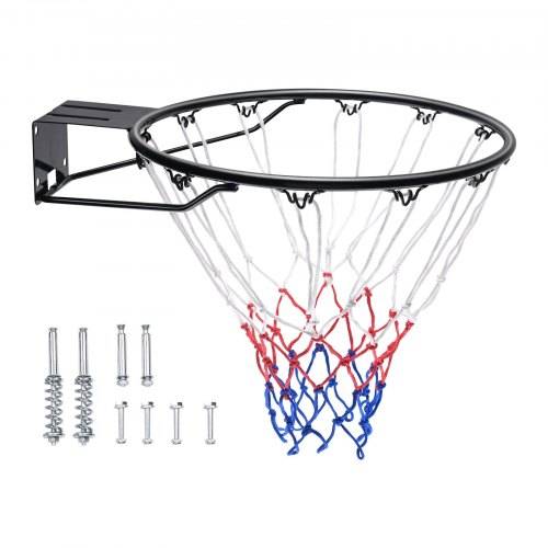 VEVOR Basketballkorb Hangring Basketballring 485 mm, Basketball Basketballring Netz 595 x 485 x 120 mm Qualität-und Sicherheitsgeprüft Indoor & Outd