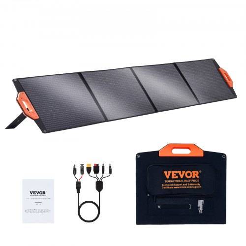 VEVOR 200W Solarpanel Kit 18V monokristallinen Solarmodul wasserdichte ETFE-Oberfläche (IP67) Solaranlage Umwandlungsrate von 23% inkl. 4 in