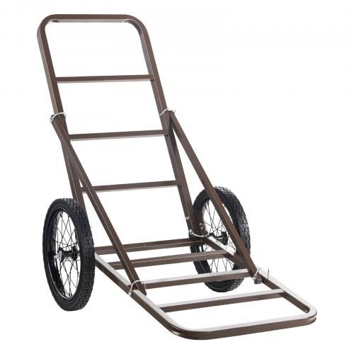 VEVOR Wildkarren, zusammenklappbarer Wildkarren 136 kg, Wildtransporter mit 2 gro_en Rädern und ergonomischem Griff, Wildkarren-Zubehör, Allzweck-Tr