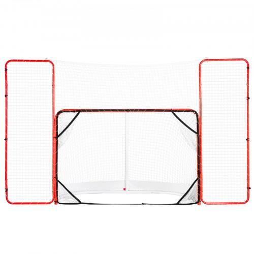 VEVOR Hockeytor Streethockeynetz mit Rücklaufsperre und Zielen, Stra_enhockey-Tor Hockeynetz, 310 x 183 cm Pro Hockey-Trainingstor-Set, tragbares