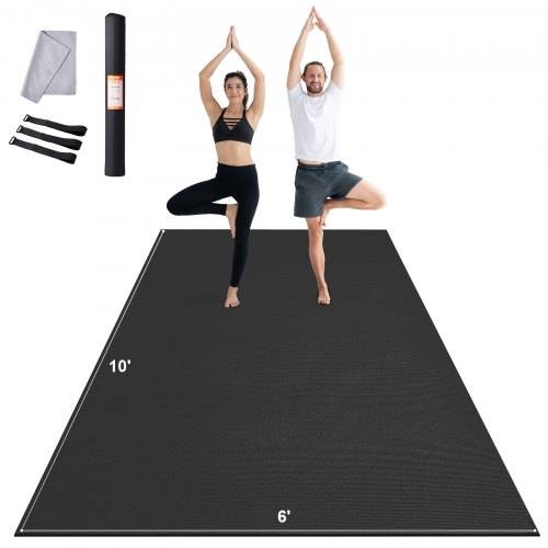 VEVOR Trainingsmatte, rutschfeste, hochdichte Premium-Yogamatte, Trainings-Yogamatte für Männer und Frauen, Fitness- und Trainingsmatte mit Tasche