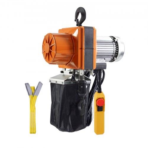 VEVOR Elektrischer Kettenzug, 2200 lbs Tragkraft, 10 ft Hubhöhe, 10,5 ft/min Geschwindigkeit, 230 V, einphasiger Brückenkran mit G100-Kette, 10 ft