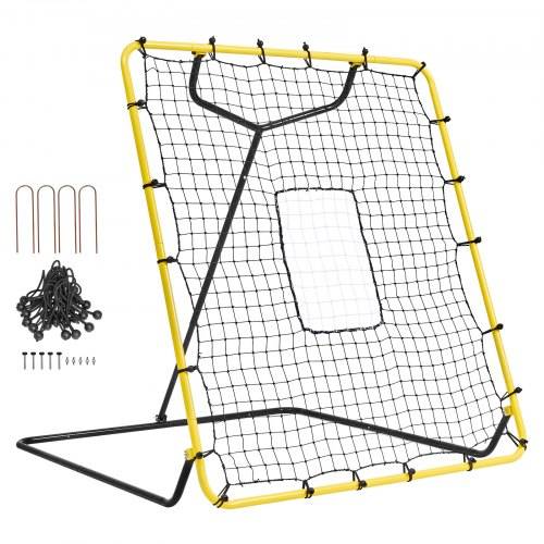 VEVOR Baseball- und Softball-Rebounder-Netz, 4 x 4,5 Fu_ PitchBack-Baseballnest für Pitching- und Fielding-Training, Pitch Return Trainer