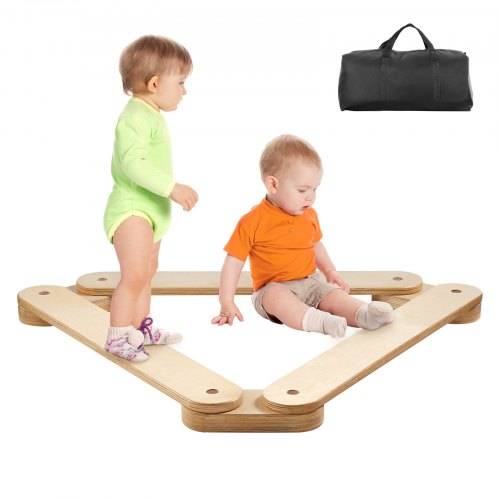 VEVOR Schwebebalken-Trittsteine, 3 Stück hölzerne Balance-Boards für Kleinkinder, Montessori-Spielzeug für Kinder von 2_6 Jahren, fördert Koordin