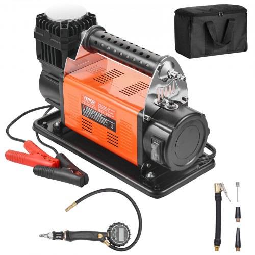 VEVOR 12 V Hochleistungs-Luftkompressor _ mit digitalem Druckmesser, Reifenfüllset, tragbarer Reifenfüller mit 7,06 CFM, 150 PSI Offroad-Luftpumpe
