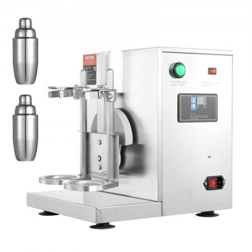 VEVOR Milchshake-Maschine, 120 W kommerzieller Milchtee-Shaker, Doppelkopf-Milchshake-Mixer, 0_180 s einstellbarer Milchshake-Mixer, mit 750 ml
