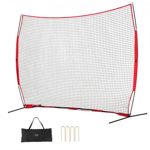VEVOR Barrikaden-Backstop-Netz, 393 x 140 x 275 cm Ballsport-Absperrnetz, Tragbare _bungsausrüstung mit Tragetasche, Schutzschirm für Baseball-, Sof