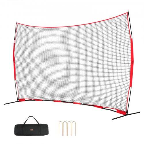 VEVOR Barrikaden-Backstop-Netz, Ballsport-Absperrnetz, 507 x 140 x 312 cm Tragbare _bungsausrüstung mit Tragetasche, Schutzschirm für Baseball, Soft