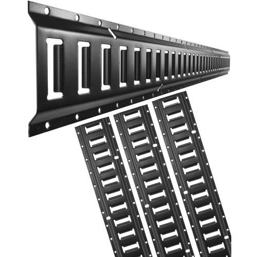 VEVOR E-Track-Schienen-Set, 1,52 m lange Stahlschienen, 4er-Pack, Tragfähigkeit bis zu 914 kg, robuste Schienen mit Schrauben für Garagen, Lieferwa