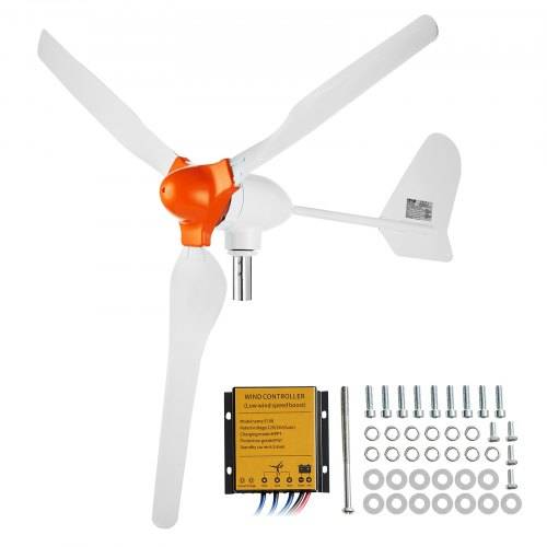 VEVOR 800 W windkraftanlage 12 V Windgenerator 3-Blatt-Windkraftgenerator mit MPPT-Regler einstellbare Windrichtung und 2,5 m/s