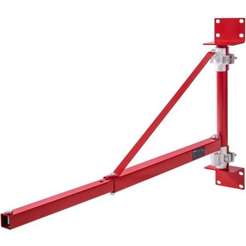 VEVOR Elektrischer Hebezeug-Stützarm 600 kg Tragkraft Hebezeughalter-Schwenkarm mit Stange Hebezeugrahmen aus Stahl, 180° schwenkbarer Gerüsthebeze