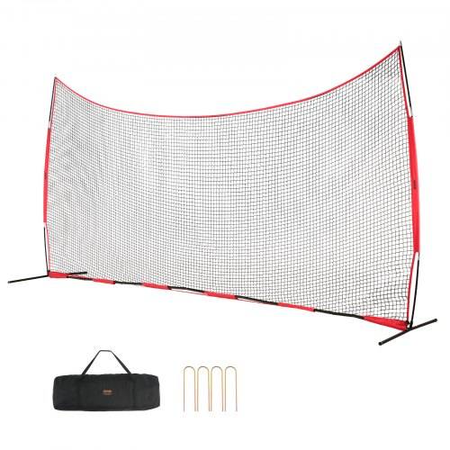 VEVOR Backstop-Netz, 620 x 140 cm Ballsport-Absperrnetz, _bungsausrüstung mit Tragetasche, Schutzschirm für Baseball-, Softball-, Lacrosse-, Fu_ball
